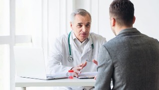 male in a doctor's office